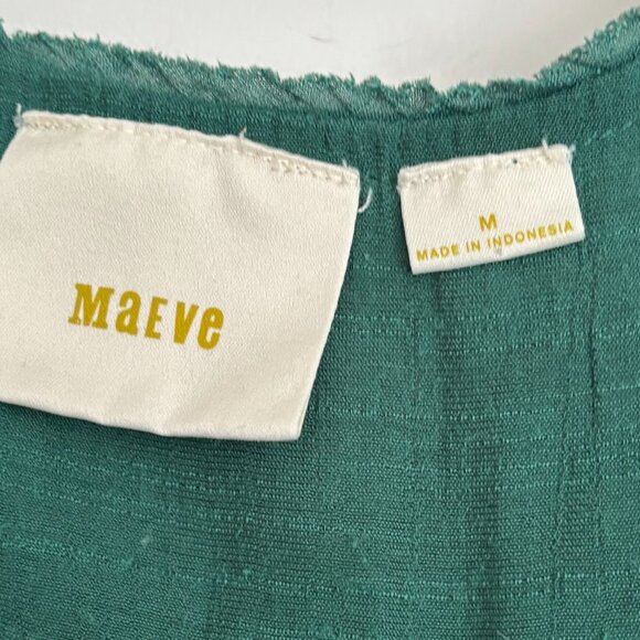 Anthropologie Maeve Saona Green Pintuck Tank Blouse (size M) - Picture 4 of 4